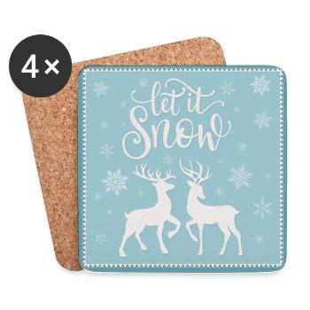 Let it Snow Poster - Coasters (set of 4) - white - Front