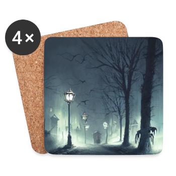 Nightwalk - Untersetzer (4er-Set) - Weiß - Vorne
