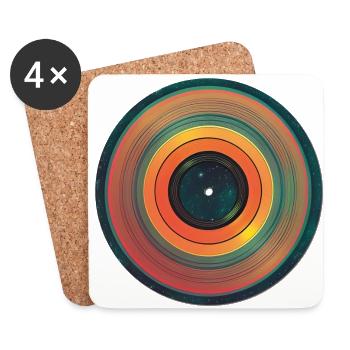 Music Galaxy Record - Coasters (set of 4) - white - Front