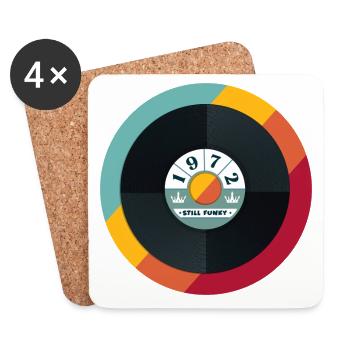 1972 Vintage 51 years - Coasters (set of 4) - white - Front