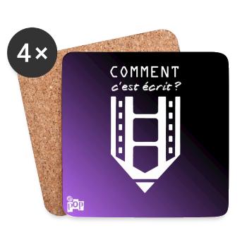 Comment c'est écrit - Rémi2D Podcast - Dessous de verre (lot de 4) - blanc - Devant