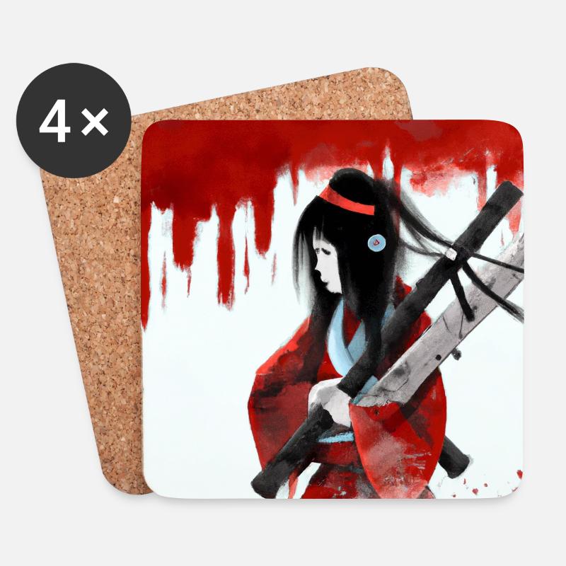 Japan Tempel - Tsuchiya Koitsu Kunst #006 - Untersetzer (4er-Set) - Weiß