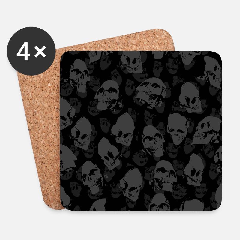 Skull - Coasters (set of 4) - white