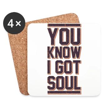 J’ai Soul - Dessous de verre (lot de 4) - blanc - Devant