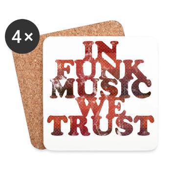 In Funk Music we trust - Untersetzer (4er-Set) - Weiß - Vorne