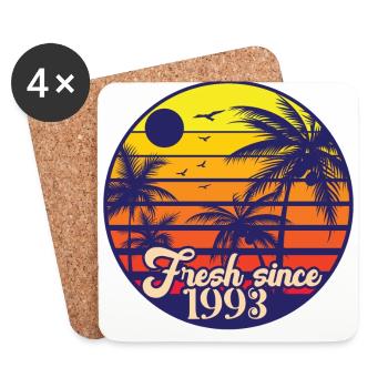 1993 30th birthday - Coasters (set of 4) - white - Front