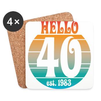 1983 Vintage - Untersetzer (4er-Set) - Weiß - Vorne