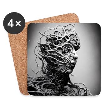 Tree infection - Coasters (set of 4) - white - Front