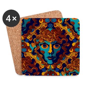 Self Identity Face - Coasters (set of 4) - white - Front