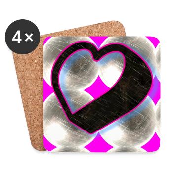 In Love (Heart) - Image 2023 - Coasters (set of 4) - white - Front