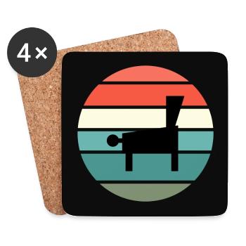 Pinball Machine Retro Design Pinball Game Design - Coasters (set of 4) - white - Front
