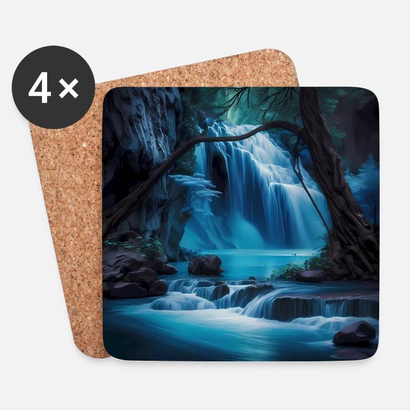 Waterfall - Coasters (set of 4) - white
