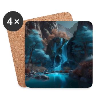 Waterfall - Coasters (set of 4) - white - Front