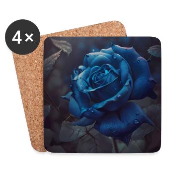 Portrait of a rose - Coasters (set of 4) - white - Front