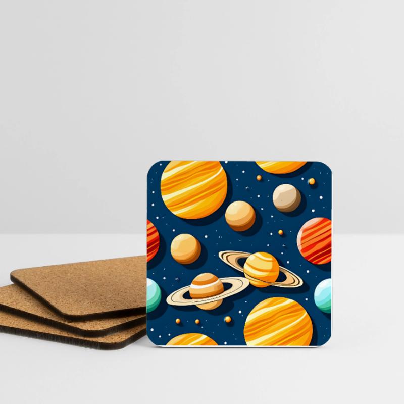 Freaky Solar System Pattern Coasters (set of 4)