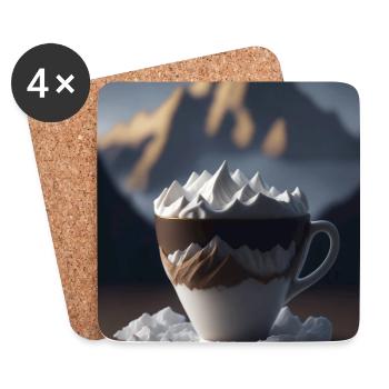 Tolle Tasse Kaffee, ungewöhnliches Design - Untersetzer (4er-Set) - Weiß - Vorne