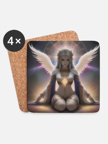 Angel of the light - Untersetzer (4er-Set) - Weiß