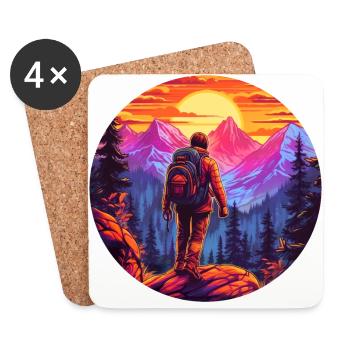 Epic Adventure Quest #adventure - Coasters (set of 4) - white - Front
