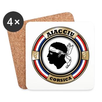 Ajaccio Aiacciu Corsica - Coasters (set of 4) - white - Front