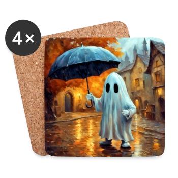 Ghost in the rain - Coasters (set of 4) - white - Front
