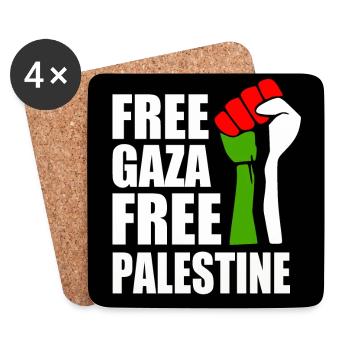 Free gaza Free palestine - Untersetzer (4er-Set) - Weiß - Vorne