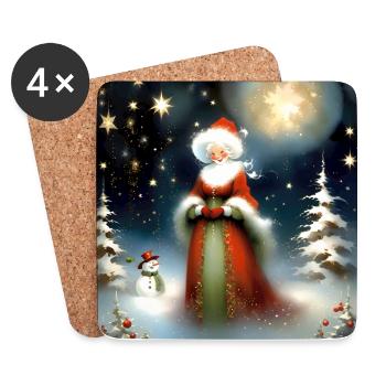 Joyeux Noel #2 - Dessous de verre (lot de 4) - blanc - Devant