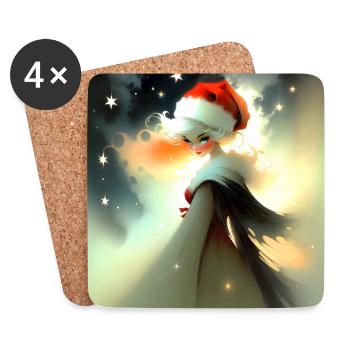 Frohe Weihnachten #13 - Untersetzer (4er-Set) - Weiß - Vorne