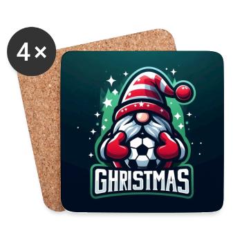 Santa Football Soccer Team - Coasters (set of 4) - white - Front