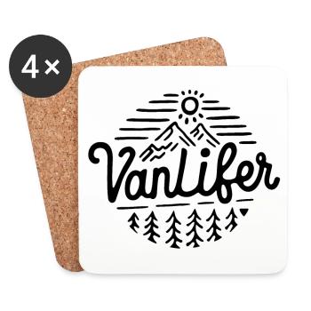 Vanlifer Vanlife - Untersetzer (4er-Set) - Weiß - Vorne