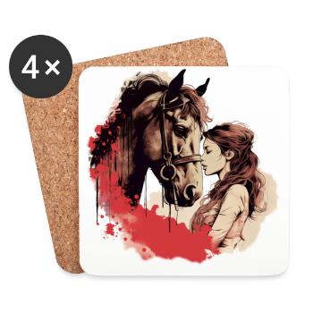 True Horse Love - Coasters (set of 4) - white - Front