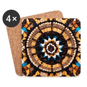 Kaleidobeanscope - Coasters (set of 4) - white - Front