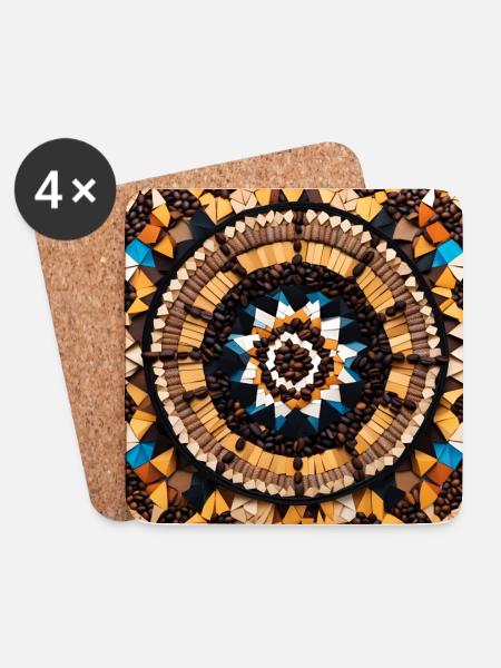 Kaleidobeanscope - Coasters (set of 4) - white