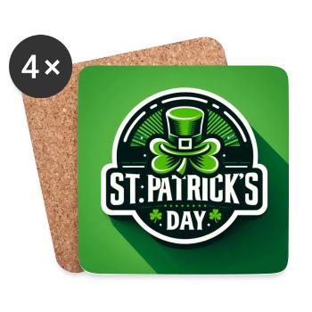 St Patrick's Day - Coasters (set of 4) - white - Front