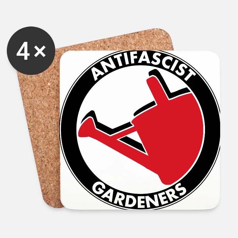 Antifascist Gardeners - Untersetzer (4er-Set) - Weiß