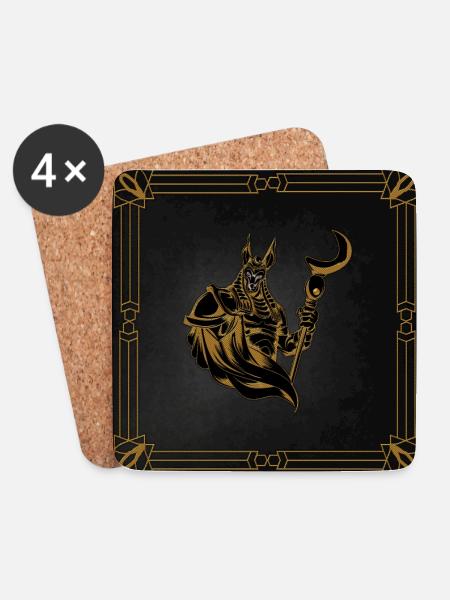 Antike Anubis von Ägypten - Untersetzer (4er-Set) - Weiß