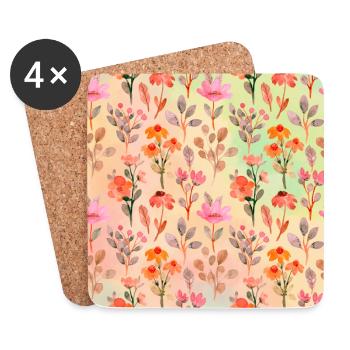 Vive le Printemps! - Dessous de verre (lot de 4) - blanc - Devant