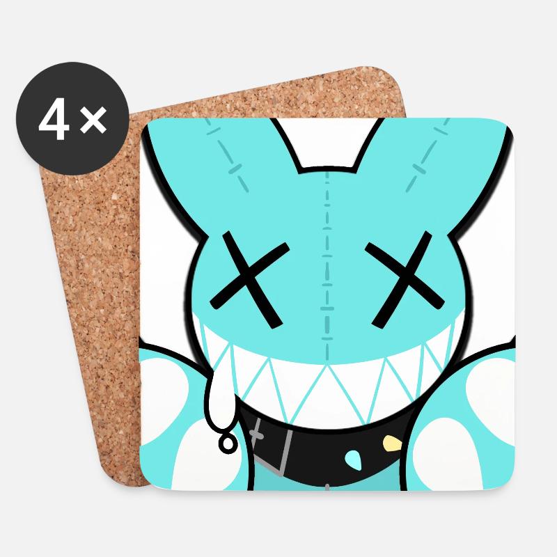 Nano Bunbite - Coasters (set of 4) - white