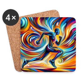 Fou 2 - Dessous de verre (lot de 4) - blanc - Devant