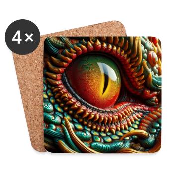 Œil du dragon 2 - Dessous de verre (lot de 4) - blanc - Devant