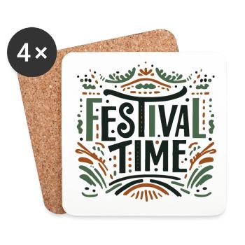 Festival Time - Coasters (set of 4) - white - Front
