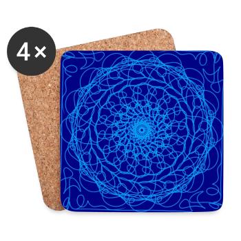 blue dream catcher - Coasters (set of 4) - white - Front