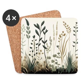 Meadow Mingle - Untersetzer (4er-Set) - Weiß - Vorne