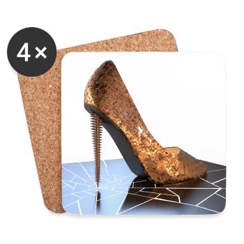 HighHeels aus metall - Untersetzer (4er-Set) - Weiß - Vorne