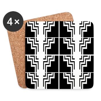 Nouveau design - Dessous de verre (lot de 4) - blanc - Devant