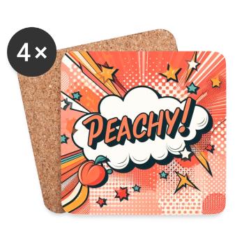 Pêche Pêche - Dessous de verre (lot de 4) - blanc - Devant