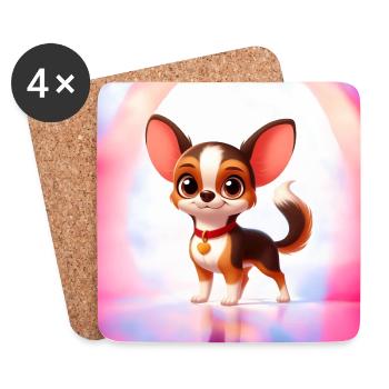 Chihuahua 3 - Coasters (set of 4) - white - Front