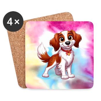 Brittany Spaniel 8 - Coasters (set of 4) - white - Front