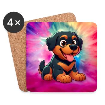 Rottweiller 4 - Coasters (set of 4) - white - Front