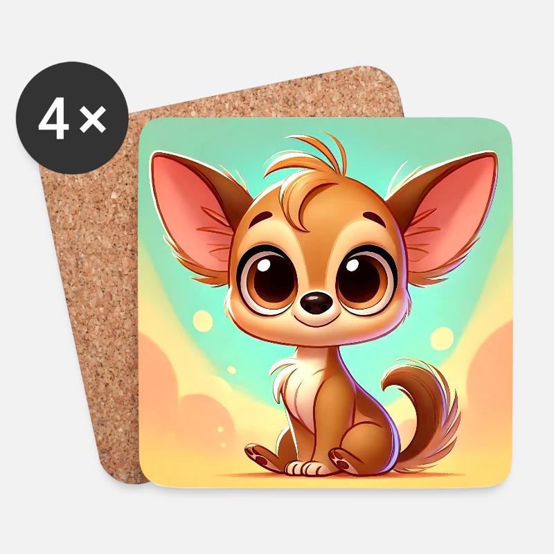 Chihuahua - Untersetzer (4er-Set) - Weiß