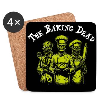 Cuisson des morts - backende Zombies - Dessous de verre (lot de 4) - blanc - Devant